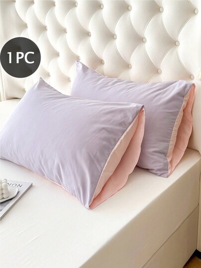 1pc Polyester Dual-Tone Envelope Style Pillowcase, Pillow Core Not Included