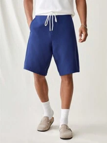 Manfinity VCAY Quần short nam dệt thường ngày trẻ trung eo đàn hồi màu trơn chắp vá - Nhiều màu - Xem 3