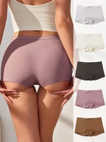Mujeres 5 piezas de pantaloncillos cortos sólidos - Multicolor - Ver 1