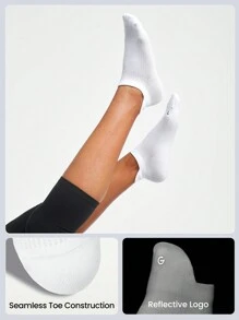 GLOWMODE 日常健身反光袜 - 白色 - 查看 2