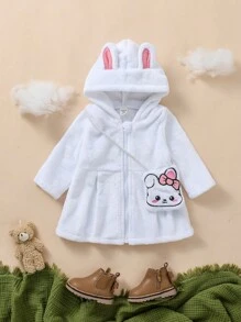 寶寶女孩公主風格厚款休閒外套 - 白色 - 查看 5