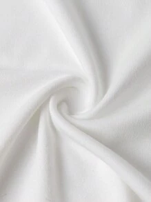 INAWLY Áo thun em bé hình vỏ sò cổ điển, Áo vỏ sò thời trang, Áo sơ mi mùa hè dễ thương, Phong cách thẩm mỹ ven biển, Cô gái tiên cá, Cô gái dừa, Áo cánh ngắn ôm vừa vặn Áo thun họa tiết dành cho nữ - trắng - Xem 3