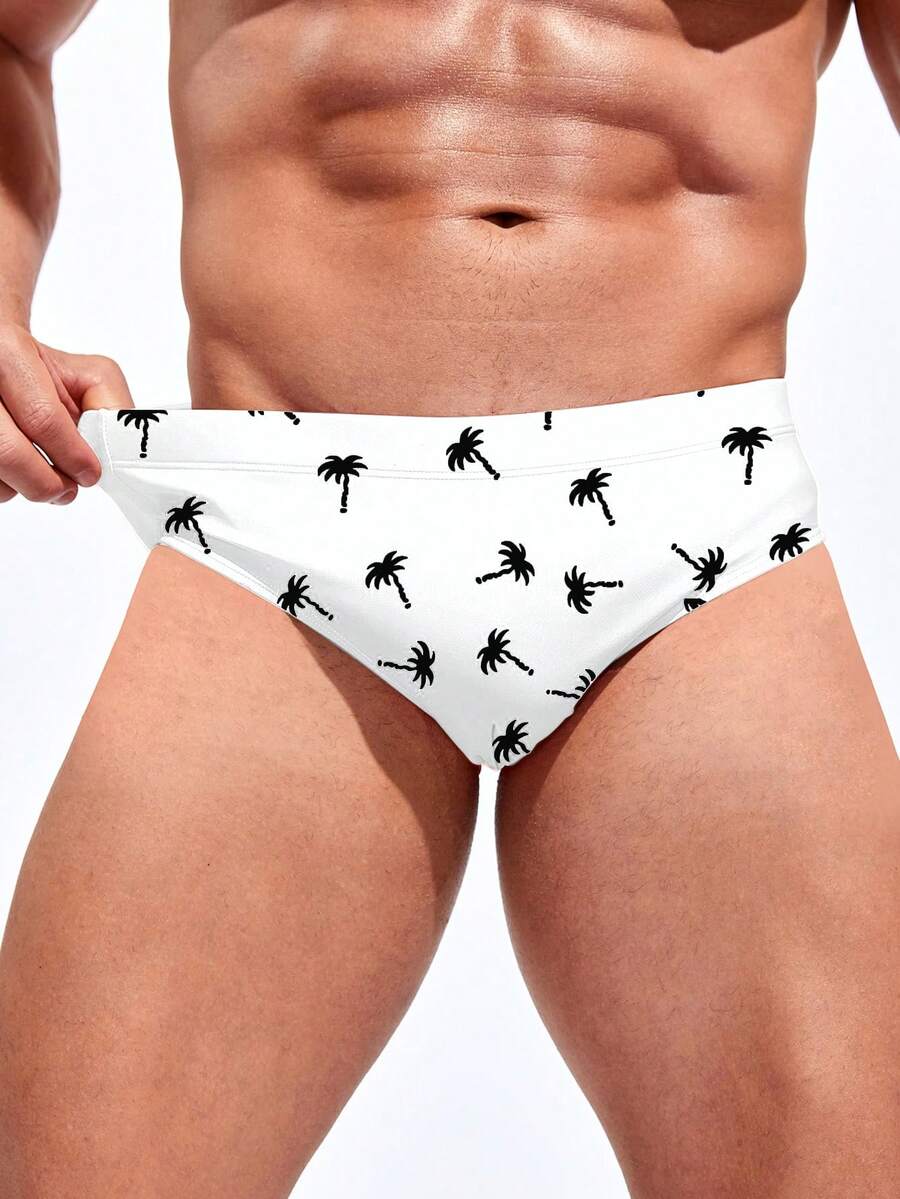 Manfinity Swimmode Quần bơi in hình ngẫu nhiên cho nam (Cắt các loại) - trắng - Xem 1