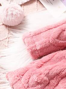 Váy dài tay đơn giản hàng ngày cho bé gái - Hồng - Xem 5