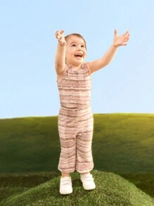 SHEIN 3pcs Toddler Girls' Striped Outfits, Spring And Autumn Clothing Set - Multicolor - View 6