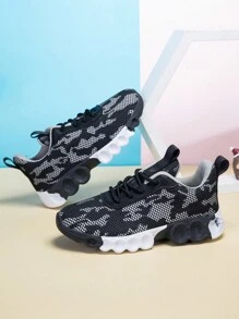 Boys' Casual Lightweight Breathable Athletic Running Sneakers, Fashion For Spring And Summer Daily Wear