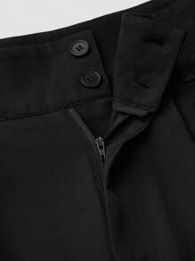 GlowEve 女性高腰束腰長褲 - 黑色 - 查看 5