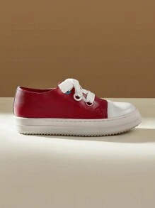 CUCCOO EASI Sneakers Casual Quotidiane Semplici A Blocchi Di Colore Da Donna, Adatte Per Ognissanti - Rosso - Visualizzare 9