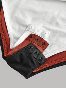 SHEIN 3 件套少女针织纯色无袖紧身衣 - 棕色 - 查看 9