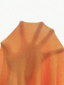 MUSERA Holiday Orange Ribbed Knit Sweater Maxi Dress Elegant Spring Vacation Cute Sexy 90's Spring Summer Y2K 90's Festival Wedding Guest Graduation Holiday
