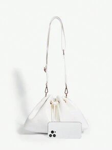 BizChic Geantă de umăr simplă pentru femei, potrivită pentru utilizare zilnică ocazională - Bej - Vizualizare 2