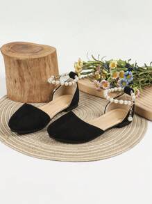 Nieuwe zomermode platte schoenen met puntige neus, tienermeisjes student grote maat casual lederen flats, witte puntige modieuze parelschoenen, comfortabele vrijetijdsschoenen