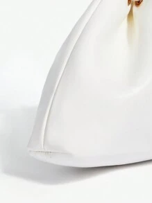 BizChic Geantă de umăr simplă pentru femei, potrivită pentru utilizare zilnică ocazională - Bej - Vizualizare 4