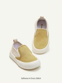 Cozy Pixies 兒童中性款時尚潮流設計舒適休閒運動布鞋 - 黃色 - 查看 2