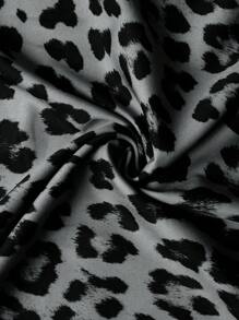 SHEIN LUNE Chân váy maxi họa tiết da báo, kiểu dáng ngẫu nhiên, thích hợp cho mùa xuân/hè/thu. - Màu xám đen - Xem 6