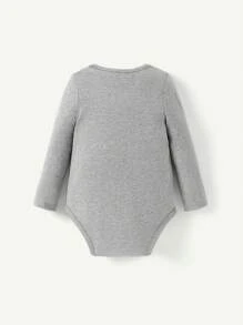 Cozy Pixies 3件套女婴休闲纯色柔软针织长袖连体衣套装