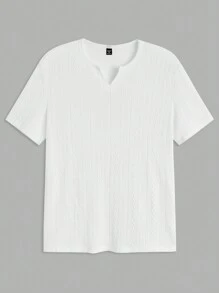 Manfinity VCAY Nam 2 Chiếc Dệt Kim Giải Trí Áo Thun Tay Ngắn Có Dây Thắt Lưng Quần Short Bộ Thích Hợp Cho Mùa Hè - trắng - Xem 5