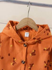 SHEIN Girls' New Multicolored Outerwear For Autumn - Orange - View 4