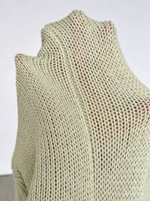 SHEIN Unity Y2K 性感女式系带毛衣开衫 - 綠色 - 查看 7