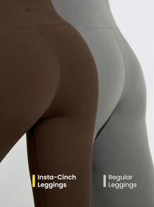 GLOWMODE 24" FeatherFit™-Sculpt Crossover Hold Up Pocket Leggings Yoga Workout Gym