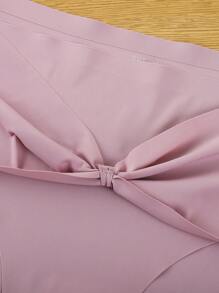 14 piezas/paquete Bragas triangulares sin costuras lindas con lazo para mujeres de talla grande