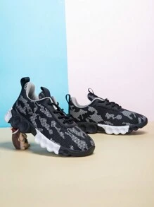Boys' Casual Lightweight Breathable Athletic Running Sneakers, Fashion For Spring And Summer Daily Wear