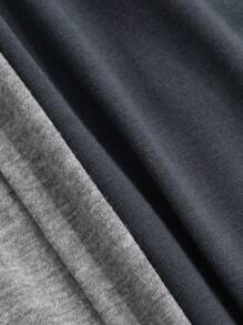 Livesso 简约宽松家居服套装睡衣 - 深灰色 - 查看 7