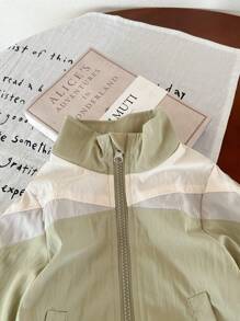 Bộ đồ thể thao ngoài trời thời trang hai mảnh cho bé trai, Xuân/Thu - màu xanh lá - Xem 7