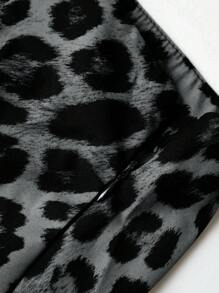 SHEIN LUNE Chân váy maxi họa tiết da báo, kiểu dáng ngẫu nhiên, thích hợp cho mùa xuân/hè/thu. - Màu xám đen - Xem 7