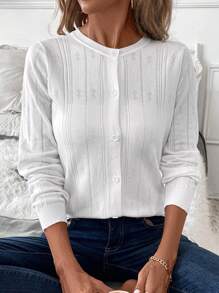 Cardigan Lungo con Collo a Scialle in Lana - PRUGNA