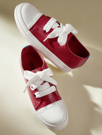 CUCCOO EASI Zapatillas casuales diarias simples de mujer con bloques de color, Halloween