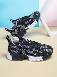 Boys' Casual Lightweight Breathable Athletic Running Sneakers, Fashion For Spring And Summer Daily Wear