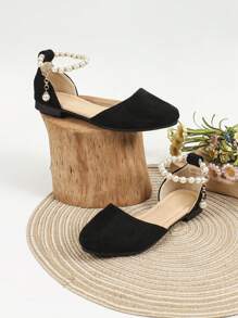 Nieuwe zomermode platte schoenen met puntige neus, tienermeisjes student grote maat casual lederen flats, witte puntige modieuze parelschoenen, comfortabele vrijetijdsschoenen