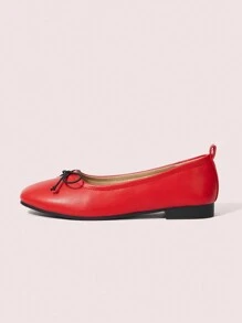 CUCCOO DOLLMOD Red Ballet Flats With Bowknot For Women  Halloween Sorceress - Red - View 6