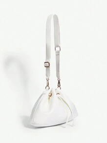 BizChic Geantă de umăr simplă pentru femei, potrivită pentru utilizare zilnică ocazională - Bej - Vizualizare 3