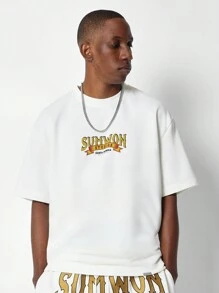 SUMWON Bộ đồ 2 món tay ngắn và đáy trễ vừa vặn với họa tiết resort - trắng - Xem 3