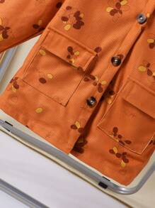 SHEIN Girls' New Multicolored Outerwear For Autumn - Orange - View 6