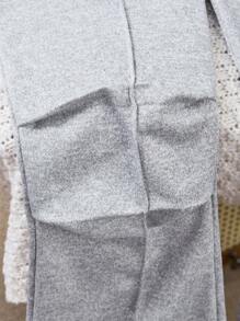 Solid Color Casual Jogger Pants With Pockets For Tween Girls - Multicolor - View 5