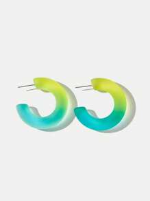 Twin Melody X SHEIN 1 đôi bông tai acrylic ombre, thích hợp cho phụ nữ đeo hàng ngày - Nhiều màu - Xem 6