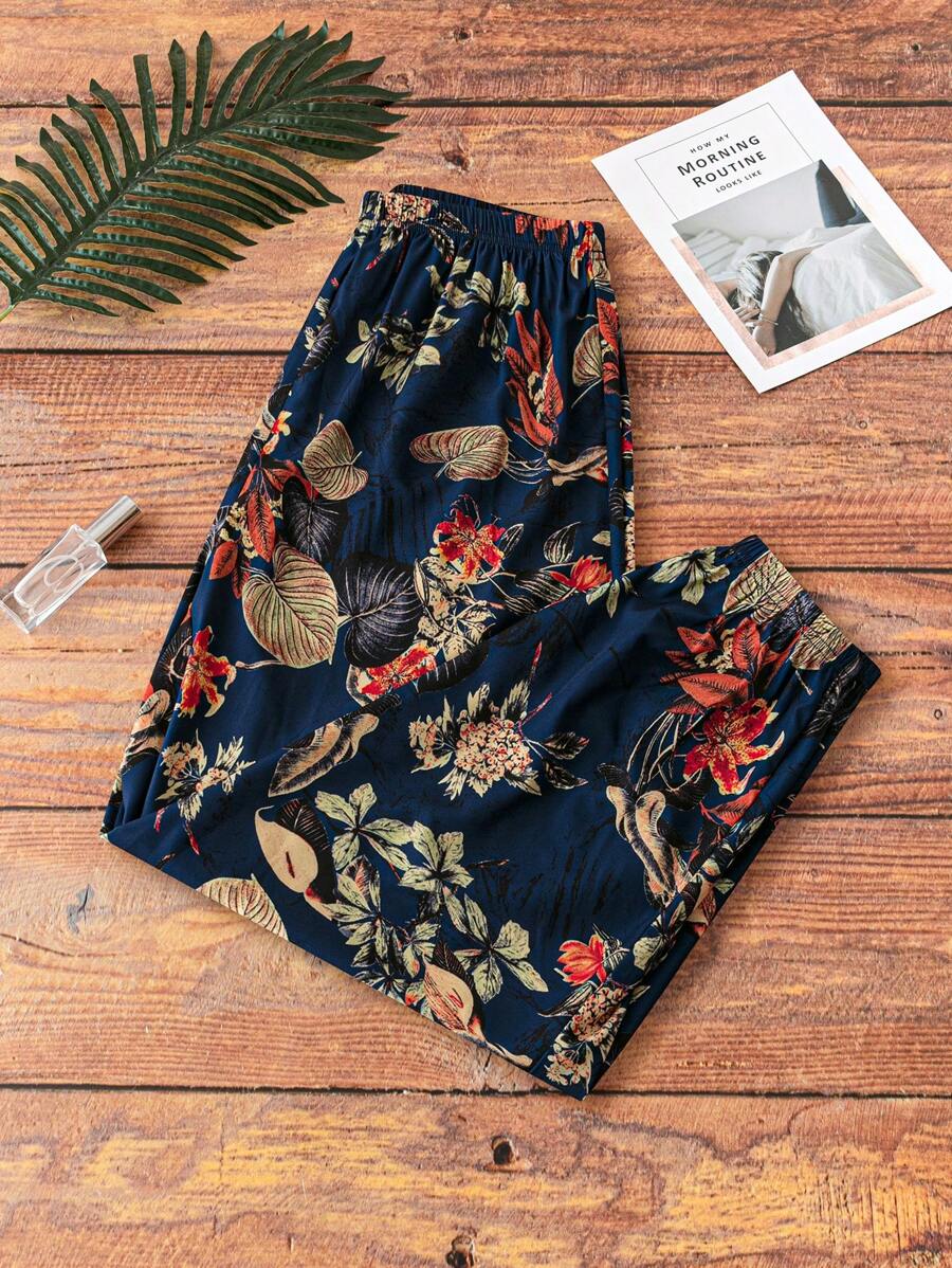 SHEIN LUNE Cộng với kích thước quần lưng thun in hoa - Nhiều màu - Xem 1