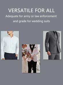 男士领结吊带套装、婚礼/演出吊带和吊带夹 - 黑色 - 查看 6