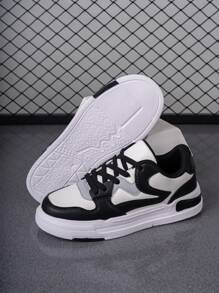 Zapatillas clásicas en blanco y negro para jóvenes en primavera/otoño, y versátil con correas y superficie fácil de usar, adecuadas para el desgaste diario, con suela antideslizante, perfectas para estudiantes que vuelven al colegio o mejores amigos para zapatos deportivos