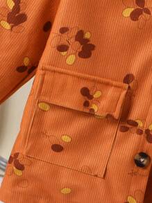 SHEIN Girls' New Multicolored Outerwear For Autumn - Orange - View 7