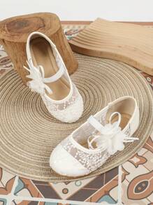 Hàng Mới Về Thoải Mái Thoáng Khí Vải Ren Bé Gái Mùa Hè Giày Đế Bằng, Giày Đi Bộ Cho Bé, Giày Đế Bằng Ngoài Trời Thời Trang Cho Bé Gái - trắng - Xem 6