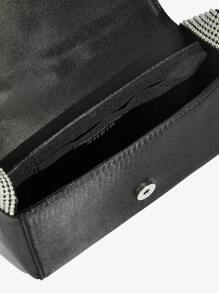 SHEIN BAE Women's Decorative Diamond Tote Bag, Suitable For Daily Wear - Black - View 7