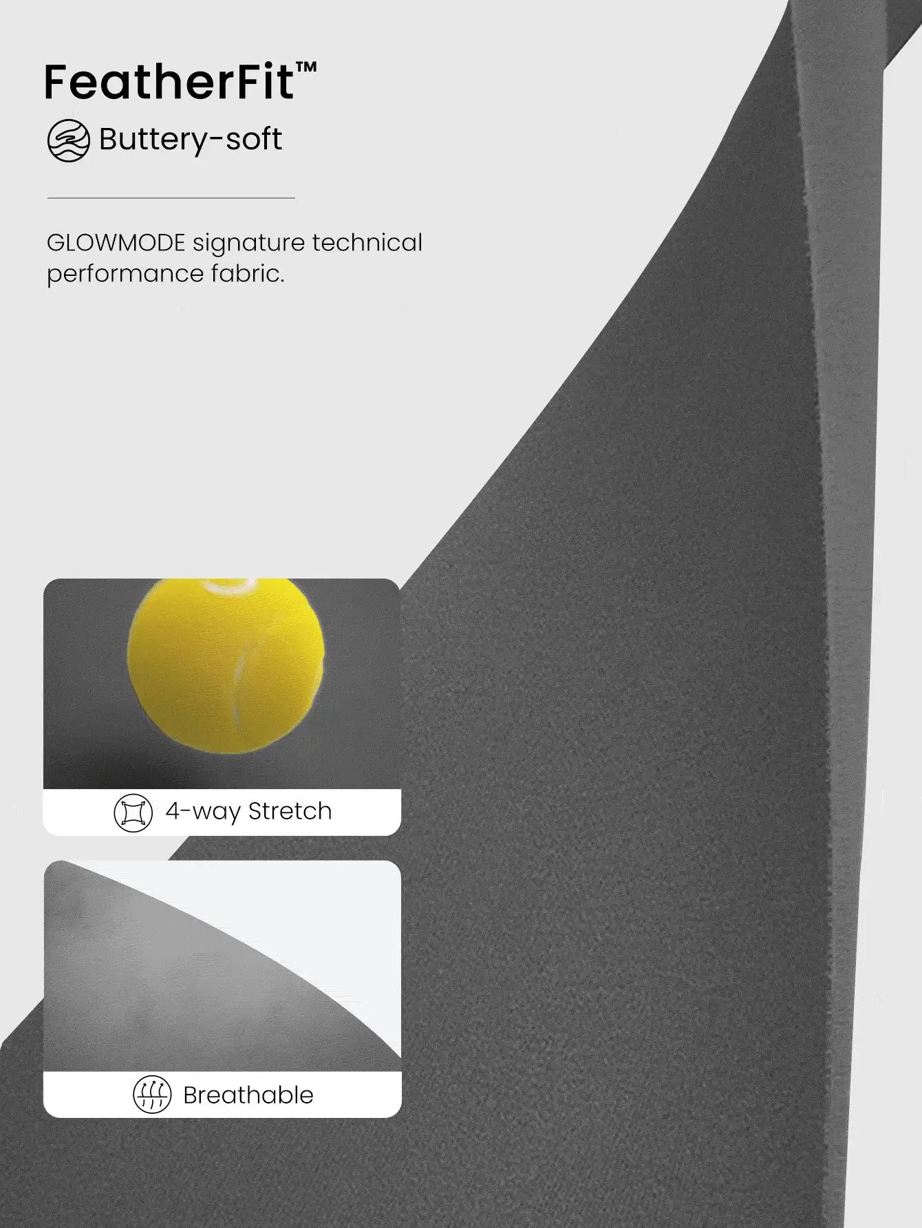 GLOWMODE 31 英寸 FeatherFit™ 工字背 V 形紧身臀部镂空背部连体衣 低冲击瑜伽日常 - 深灰色 - 查看 7