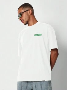 SUMWON T-Shirt a Manica Corta Vestibilità Regular con Stampa Grafica sul Retro - Bianco - Visualizzare 2