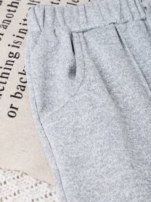 Solid Color Casual Jogger Pants With Pockets For Tween Girls - Multicolor - View 6
