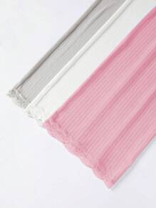 3 Sets Women's Lace Patchwork Front Button Sleeveless Top And Pants Set Lounge Set - Multicolor - View 3