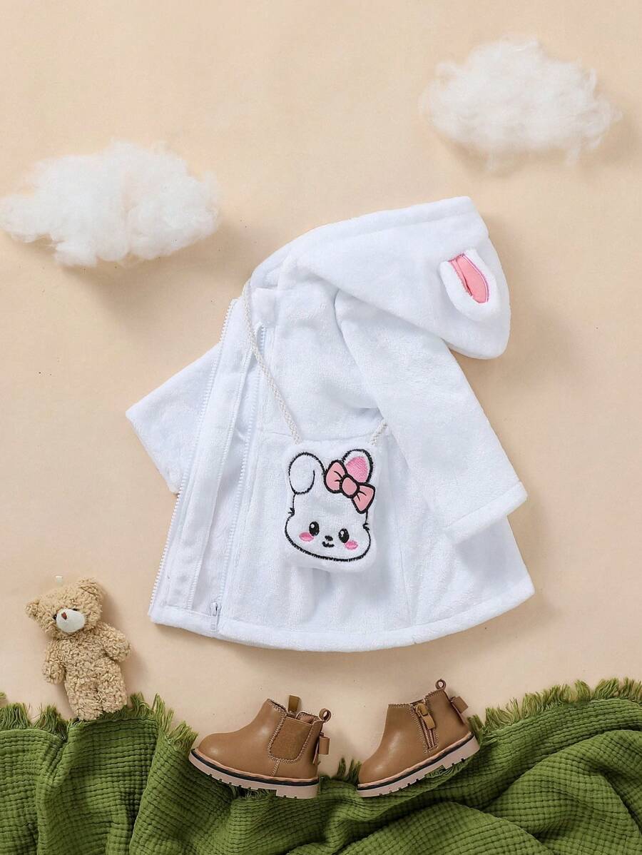 寶寶女孩公主風格厚款休閒外套 - 白色 - 查看 1